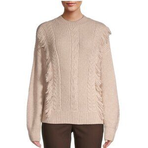 NWT Design 365 Cable-Knit Dropped-Shoulder Sweater